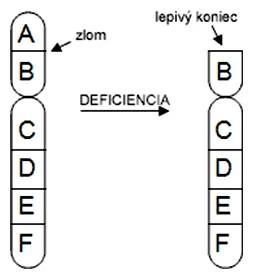 Schéma deficiencie (terminálna delécia)